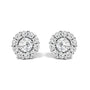 3 Ct. T.W. Lab-Grown Diamond Halo Stud Earrings in 10K White Gold, photo 1