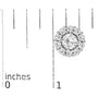3 Ct. T.W. Lab-Grown Diamond Halo Stud Earrings in 10K White Gold, photo 5