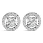 Gemelo de halo para hombre con diamantes cultivados en laboratorio de 1 3/4 ct. p.t. en oro blanco de 14K, foto 1