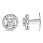 Gemelo de halo para hombre con diamantes cultivados en laboratorio de 1 3/4 ct. p.t. en oro blanco de 14K, foto 4