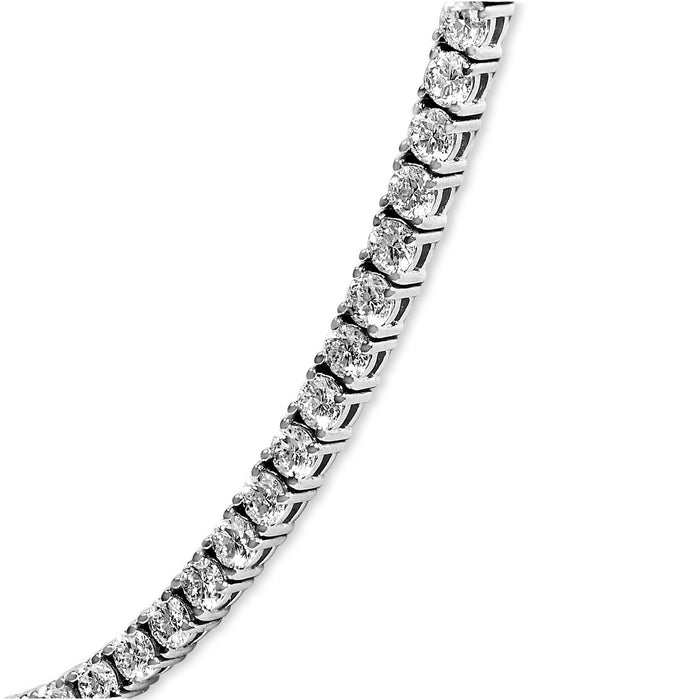 Collar tenis con diamantes cultivados en laboratorio de 10 3/4 ct. p.t. en oro blanco de 14K, foto 4