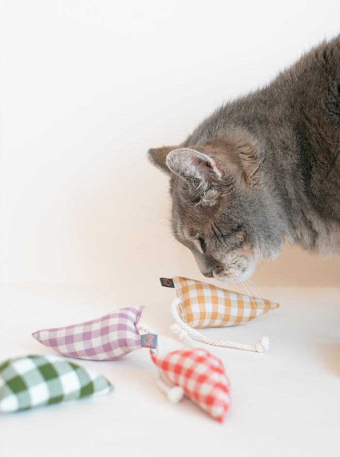 Juguete con hierba gatera para gato Modern Mouse a cuadros, foto 9