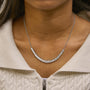 5 Ct. T.W. Lab-Grown Diamond Emerald-Cut Station Necklace in 14K White Gold, photo 3