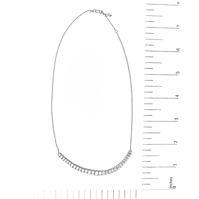 5 Ct. T.W. Lab-Grown Diamond Emerald-Cut Station Necklace in 14K White Gold, photo 5