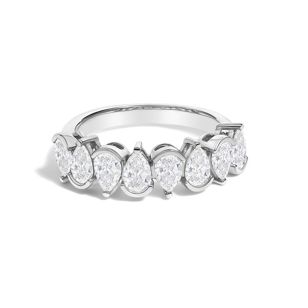 1 2/3 Ct. T.W. Lab-Grown Pear-Shaped Diamond Band Ring in 14K Gold, photo 2