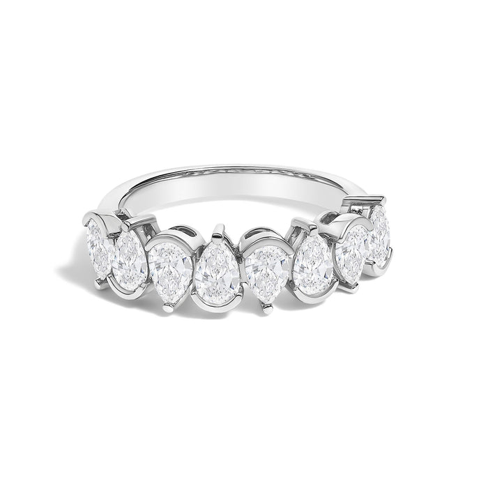 1 2/3 Ct. T.W. Lab-Grown Pear-Shaped Diamond Band Ring in 14K Gold, photo 2