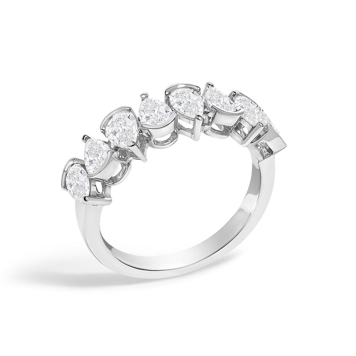 1 2/3 Ct. T.W. Lab-Grown Pear-Shaped Diamond Band Ring in 14K Gold, photo 8