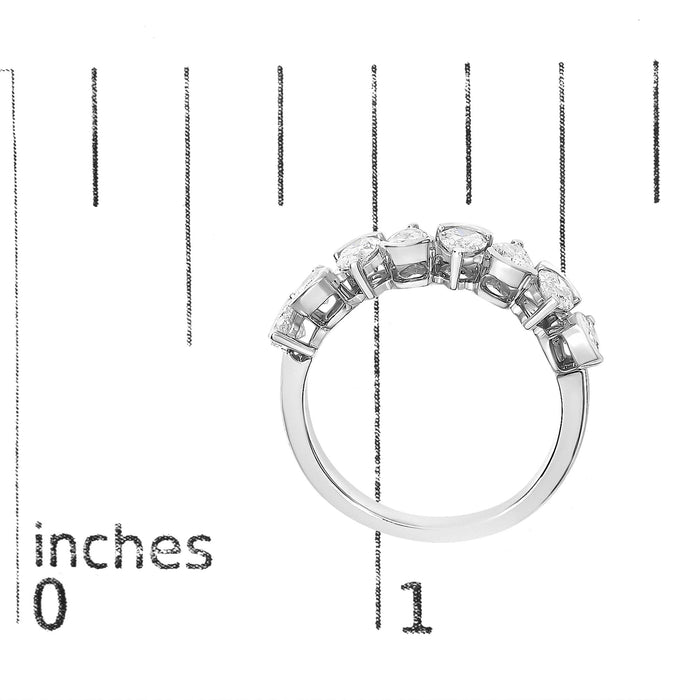 1 2/3 Ct. T.W. Lab-Grown Pear-Shaped Diamond Band Ring in 14K Gold, photo 14