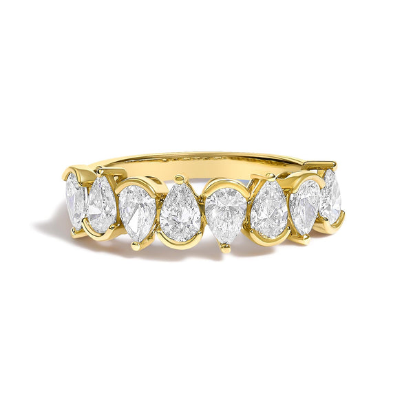 1 2/3 Ct. T.W. Lab-Grown Pear-Shaped Diamond Band Ring in 14K Gold, photo 1