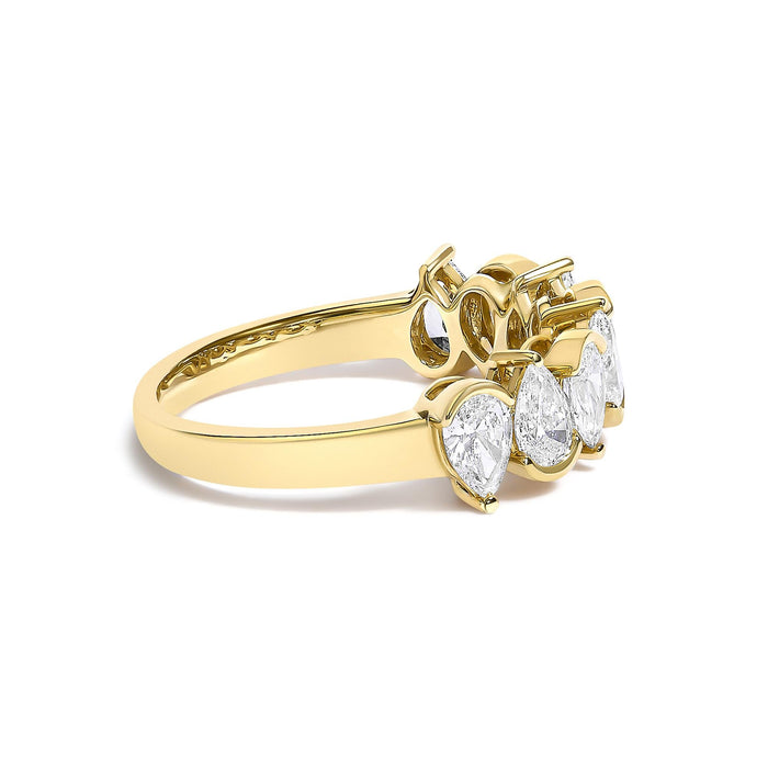 1 2/3 Ct. T.W. Lab-Grown Pear-Shaped Diamond Band Ring in 14K Gold, photo 3