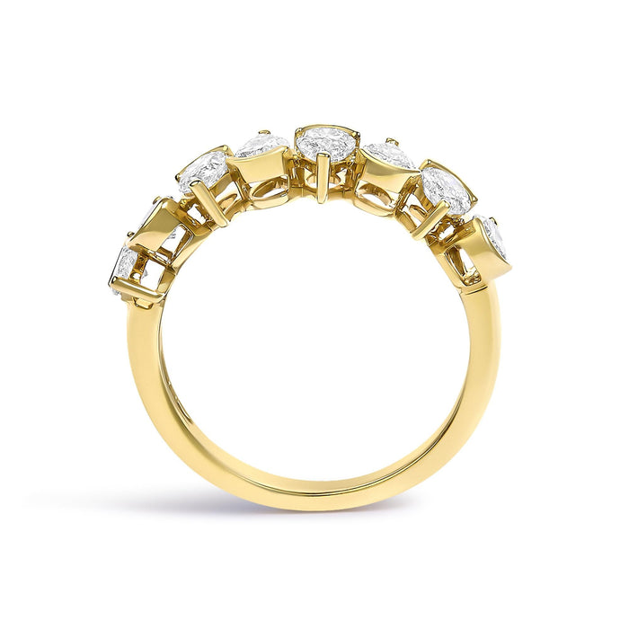 1 2/3 Ct. T.W. Lab-Grown Pear-Shaped Diamond Band Ring in 14K Gold, photo 11