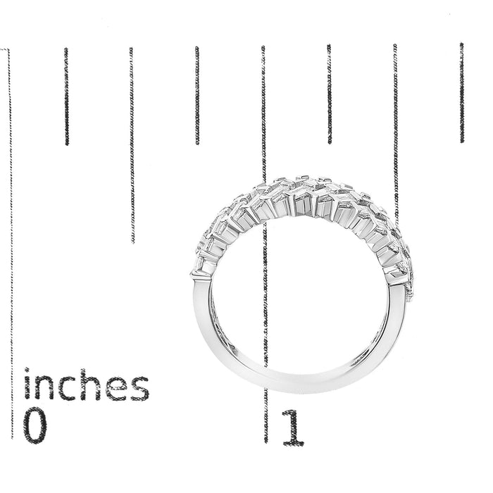 7/8 Ct. T.W. Baguette Lab-Grown Diamond Weave Design Band Ring in 14K White Gold, photo 7