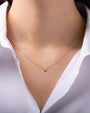 Collar de diamante grande en bisel en oro de 14K, foto 2