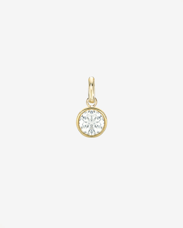 Dije de diamante en bisel grande en oro de 14K, foto 1