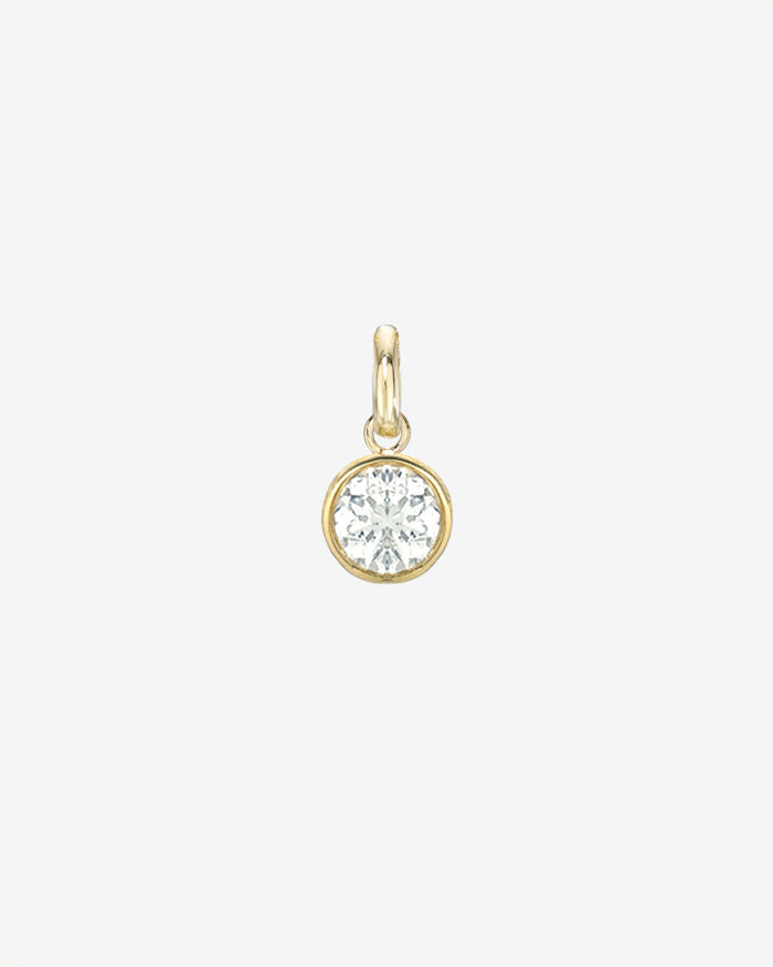 Dije de diamante en bisel grande en oro de 14K, foto 1