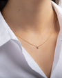 Collar de diamante grande en bisel en oro de 14K, foto 3