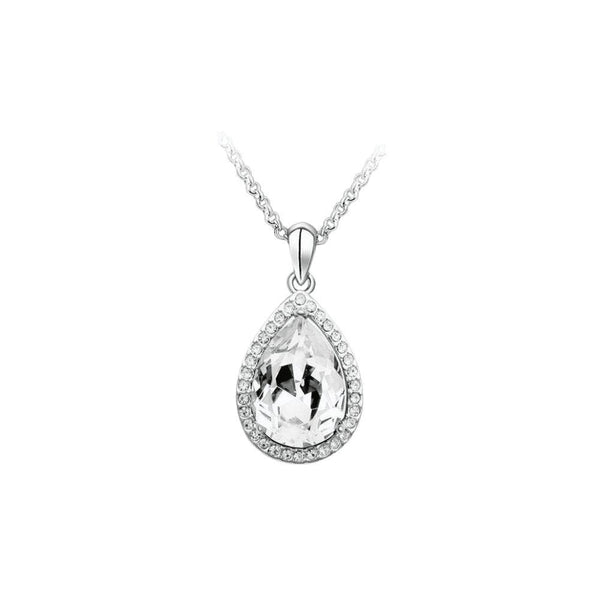 Collar con colgante grande de lágrima de cristal, foto 1