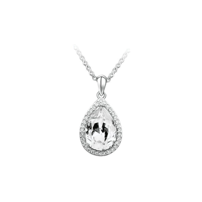 Collar con colgante grande de lágrima de cristal, foto 1