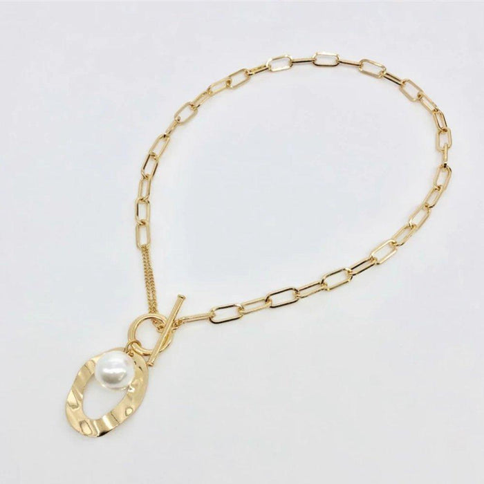 Large Link Simulated Pearl Necklace, photo 2
