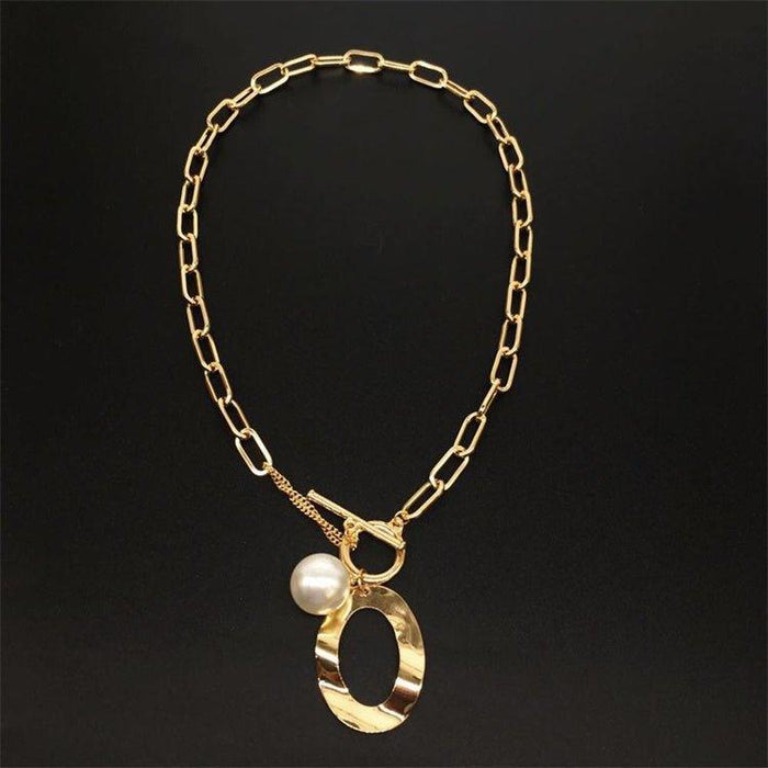 Large Link Simulated Pearl Necklace, photo 4