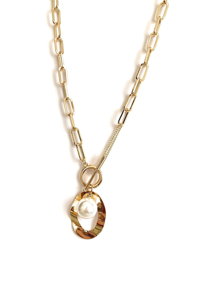 Large Link Simulated Pearl Necklace, photo 5