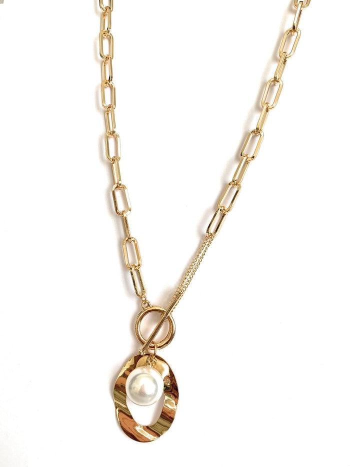 Large Link Simulated Pearl Necklace, photo 6