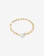 14K Gold Large Open Link Diamond Toggle Bracelet, photo 1