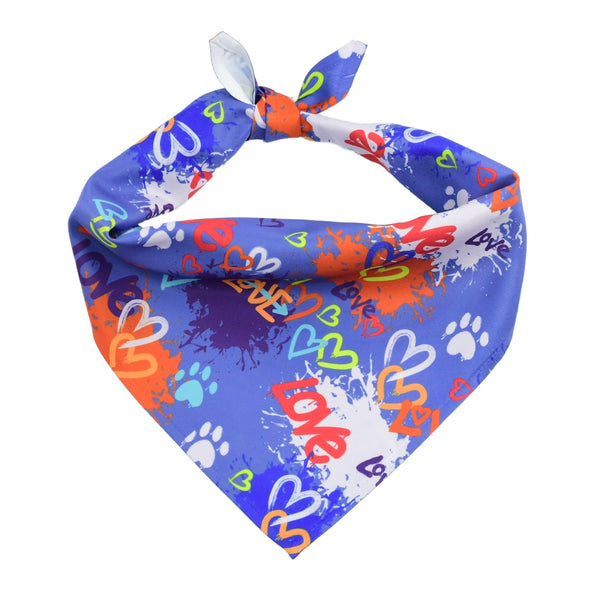 Love Graffiti Blue Dog Bandana, photo 1