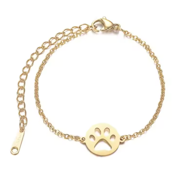 LoveyPaws Cutout Paw Print Charm Bracelet, photo 1