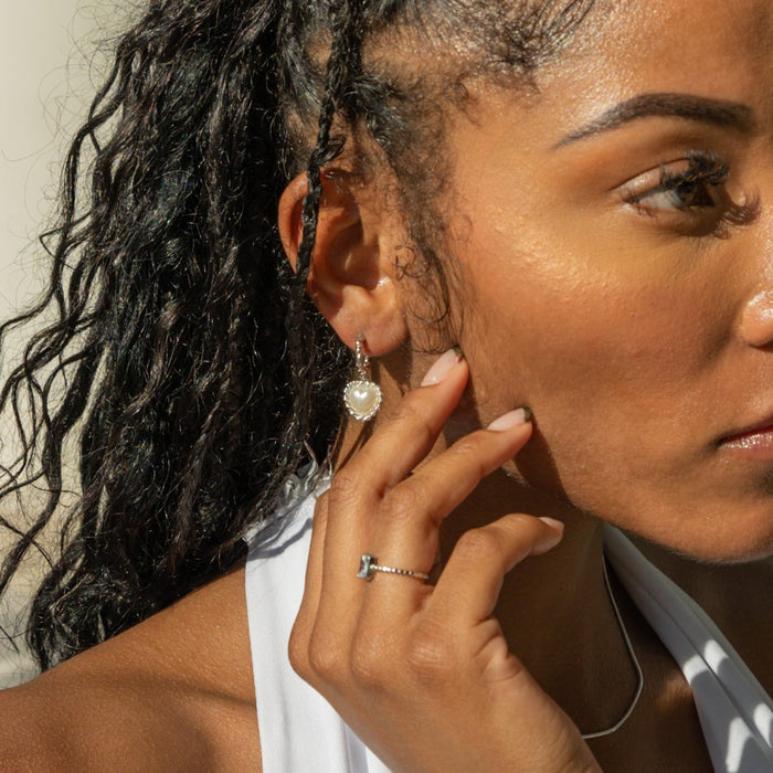 Lulu Cultured Pearl Hoop Earrings, photo 2