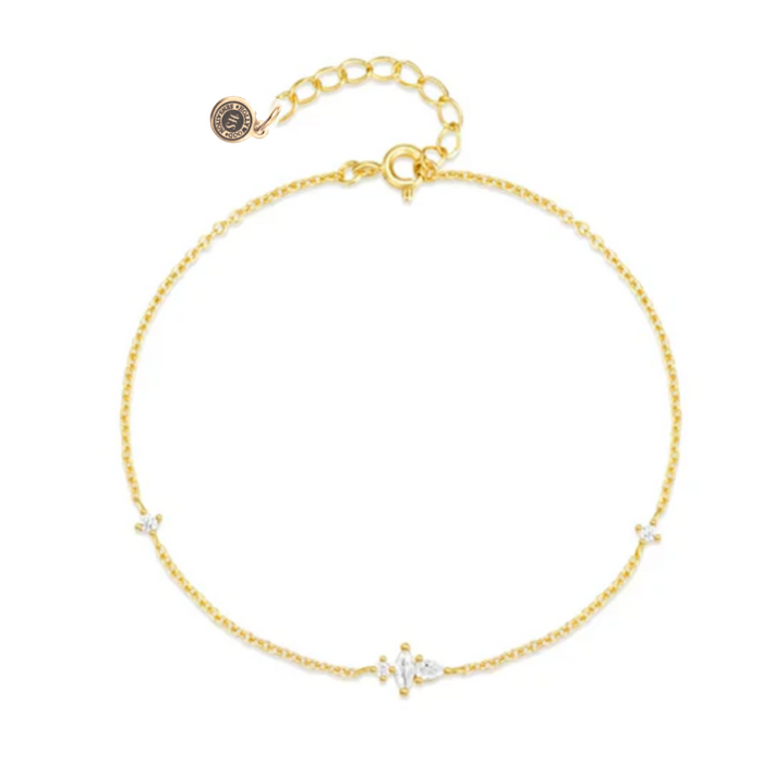 Lunar Bliss Cable Chain Cubic Zirconia Bracelet, photo 1