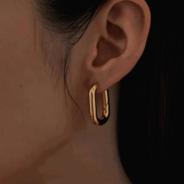 Lurienne Rectangle Hoop Earrings, photo 2