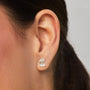 Emerald Cut Lab-Grown Diamond Stud Earrings in 14K Gold, photo 3