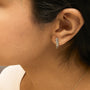 1/10 Ct. T.W. Diamond Leaf Drop Stud Earrings in 14K Yellow Gold, photo 3