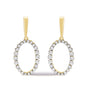 1/2 Ct. T.W. Graduating Diamond Oval Dangle Earrings in 14K Yellow Gold, photo 1