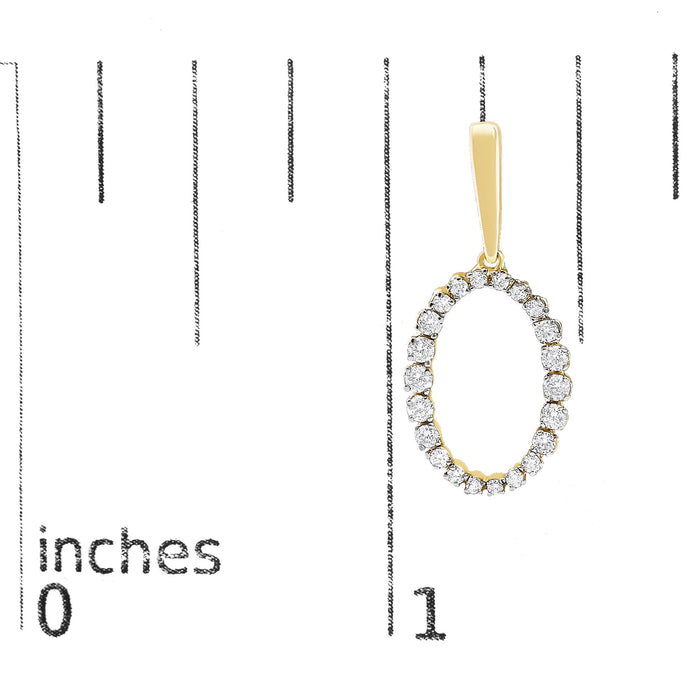 1/2 Ct. T.W. Graduating Diamond Oval Dangle Earrings in 14K Yellow Gold, photo 5
