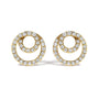 3/8 Ct. T.W. Diamond Double Circle Stud Earrings in 14K Yellow Gold, photo 1