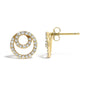 3/8 Ct. T.W. Diamond Double Circle Stud Earrings in 14K Yellow Gold, photo 4