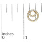 3/8 Ct. T.W. Diamond Double Circle Stud Earrings in 14K Yellow Gold, photo 5