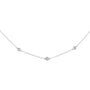 1/2 Ct. T.W. Bezel-Set Diamond Station Necklace in 14K White Gold, photo 1
