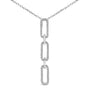 1/10 Ct. T.W. Diamond Triple Paper Clip Pendant Necklace in 14K White Gold, photo 2