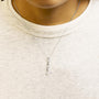 1/10 Ct. T.W. Diamond Triple Paper Clip Pendant Necklace in 14K White Gold, photo 3