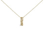 1/7 Ct. T.W. Bezel-Set Diamond Vertical Bar Pendant Necklace in 14K Yellow Gold, photo 2