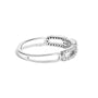Anillo de clip de papel con diamantes de 1/4 ct. p.t. en oro blanco de 14K, foto 2
