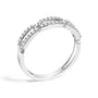 Anillo de clip de papel con diamantes de 1/4 ct. p.t. en oro blanco de 14K, foto 4