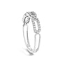 Anillo de clip de papel con diamantes de 1/4 ct. p.t. en oro blanco de 14K, foto 5