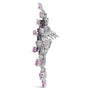 1 Ct. T.W. Diamond, Ruby Sapphire, and Amethyst Mixed Gemstone Butterfly Brooch Pin in 18K White Gold, photo 4