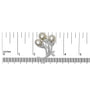2 1/5 Ct. T.W. Diamond and South Sea Cultured Pearl Floral Brooch Pin in 18K White Gold, photo 6