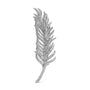 Broche prendedor de pluma con diamantes de 2 7/8 ct. p.t. en oro blanco de 18K, foto 2