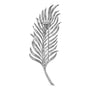 Broche prendedor de pluma con diamantes de 2 7/8 ct. p.t. en oro blanco de 18K, foto 5